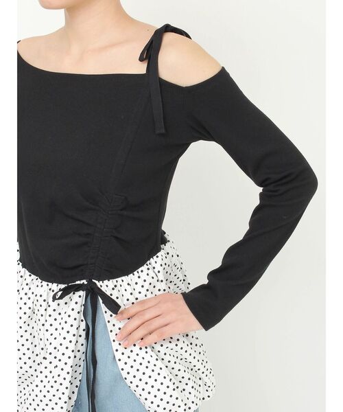 CALNAMUR（カルナムール）の「ワンショルデザイントップス（Tシャツ/カットソー・レディース・ブラック/イエロー/ライトグレー・FREE）」の8枚目の写真