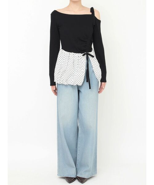 CALNAMUR（カルナムール）の「ワンショルデザイントップス（Tシャツ/カットソー・レディース・ブラック/イエロー/ライトグレー・FREE）」の12枚目の写真