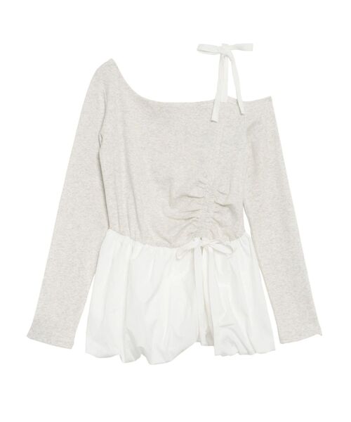 CALNAMUR（カルナムール）の「ワンショルデザイントップス（Tシャツ/カットソー・レディース・ブラック/イエロー/ライトグレー・FREE）」の16枚目の写真