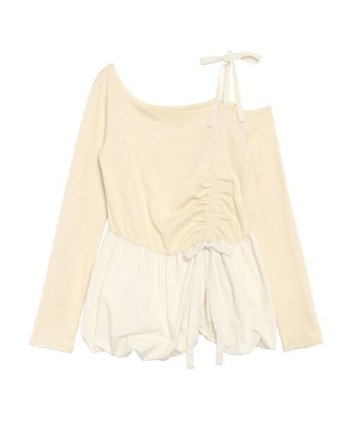 CALNAMUR（カルナムール）の「ワンショルデザイントップス（Tシャツ/カットソー・レディース・ブラック/イエロー/ライトグレー・FREE）」の17枚目の写真