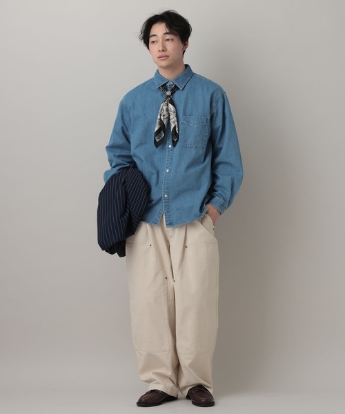 RAGEBLUE（レイジブルー）の「2WAY SET RING SCARF/リング付き柄スカーフ（バンダナ/スカーフ・メンズ・ダークブラウン/ネイビー/ブラック・FREE）」の10枚目の写真