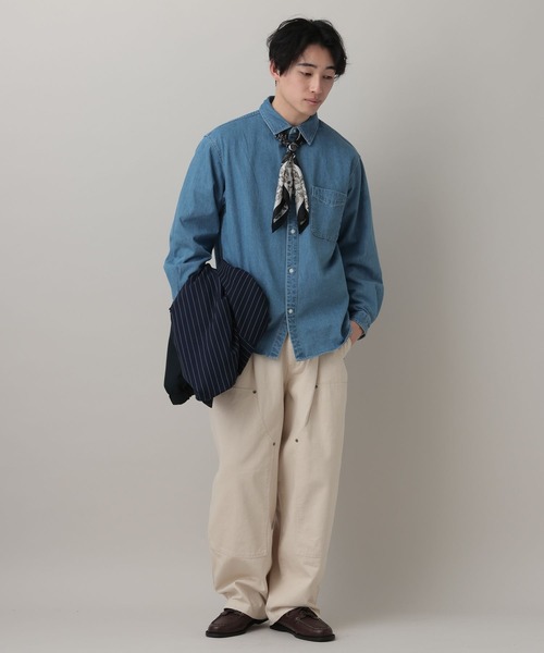 RAGEBLUE（レイジブルー）の「2WAY SET RING SCARF/リング付き柄スカーフ（バンダナ/スカーフ・メンズ・ダークブラウン/ネイビー/ブラック・FREE）」の11枚目の写真