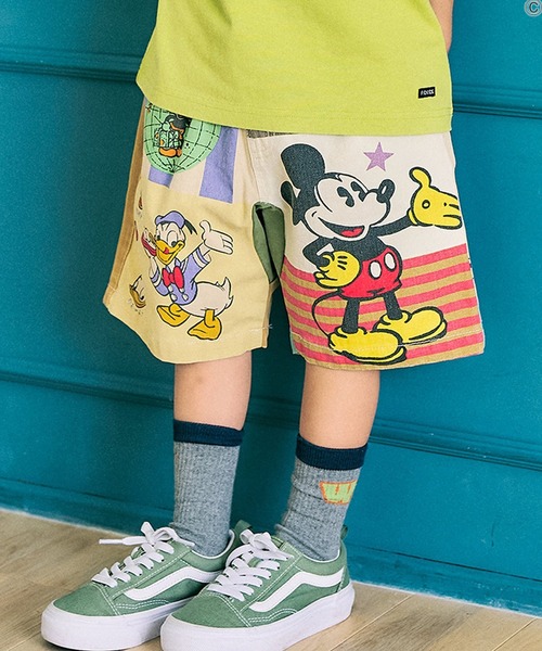 F.O.KIDS(エフオーキッズ)の「F.O.KIDS/エフオーキッズ ディズニーキャラクターGOOD OLD ウエストゴム ショーツ 秋 秋服 2026年秋冬(その他パンツ・キッズ・ブラウン/レインボー・140/150/160)」の8枚目の写真