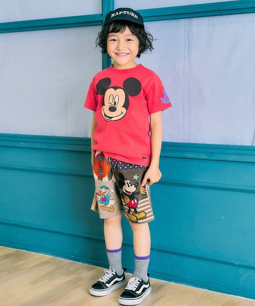 F.O.KIDS(エフオーキッズ)の「F.O.KIDS/エフオーキッズ ディズニーキャラクターGOOD OLD ウエストゴム ショーツ 秋 秋服 2026年秋冬(その他パンツ・キッズ・ブラウン/レインボー・140/150/160)」の5枚目の写真