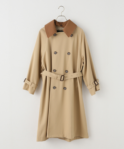 JOURNAL STANDARD(ジャーナルスタンダード)の「ポリエステルギャバダブルカラートレンチコート(トレンチコート・レディース・ベージュ・36/38)」の1枚目の写真