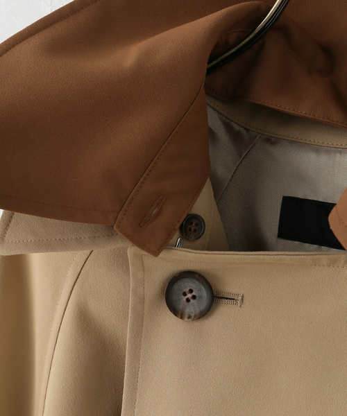 JOURNAL STANDARD(ジャーナルスタンダード)の「ポリエステルギャバダブルカラートレンチコート(トレンチコート・レディース・ベージュ・36/38)」の6枚目の写真