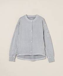 three dots（スリードッツ）の「ピグメントダイ ライトブルゾン（ブルゾン）」