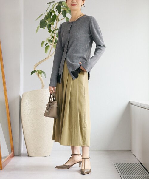 RIVE DROITE(リヴドロワ)の「【鮮度抜群】レーストリムカーディガン(カーディガン/ボレロ・レディース・グレー/グレイッシュベージュ・FREE)」の11枚目の写真