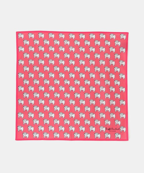 UNITED ARROWS（ユナイテッドアローズ）の「＜Dieffe Kinloch＞Bulldog ハンカチ（バンダナ/スカーフ・メンズ・シャーベット/オレンジ・FREE）」の3枚目の写真