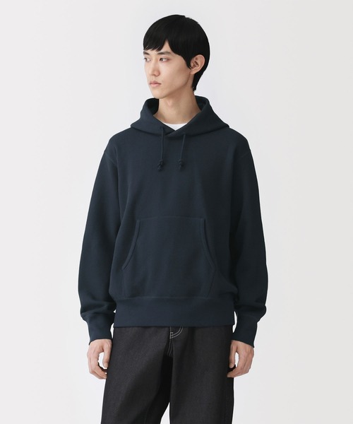 MUJI Labo(ムジラボ)の「〔MUJI Labo〕紳士 昔ながらの製法で編み立てたスウェットパーカ(パーカー・メンズ・ダークネイビー/グレー/ブラック・L/M/S/XL)」の3枚目の写真