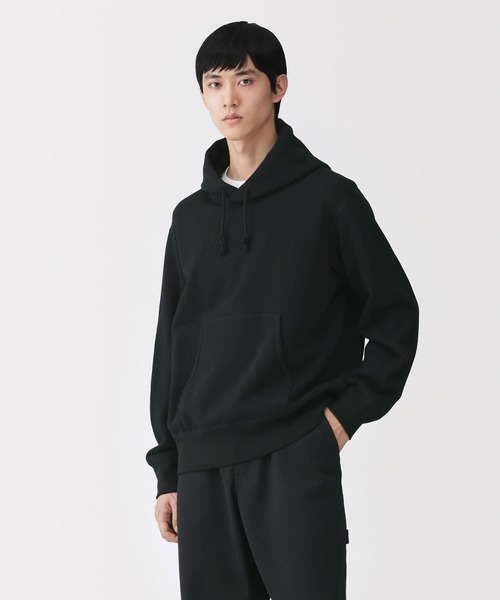MUJI Labo(ムジラボ)の「〔MUJI Labo〕紳士 昔ながらの製法で編み立てたスウェットパーカ(パーカー・メンズ・ダークネイビー/グレー/ブラック・L/M/S/XL)」の2枚目の写真