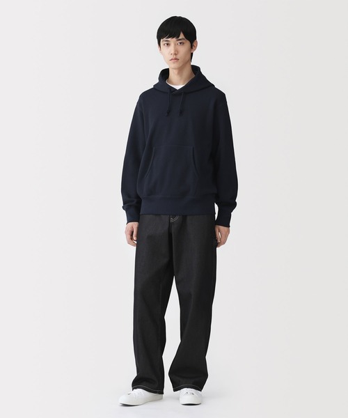 MUJI Labo(ムジラボ)の「〔MUJI Labo〕紳士 昔ながらの製法で編み立てたスウェットパーカ(パーカー・メンズ・ダークネイビー/グレー/ブラック・L/M/S/XL)」の14枚目の写真