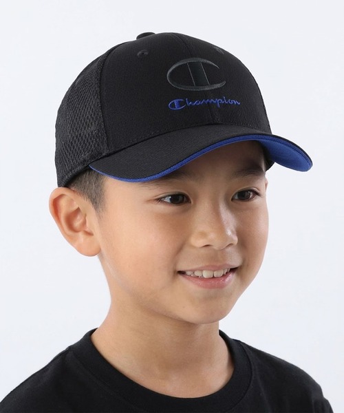 Champion（チャンピオン）の「Champion/チャンピオン　トリコットメッシュキャップ（キャップ・キッズ・ブルー/ブラック/ネイビー・53-55cm）」の2枚目の写真