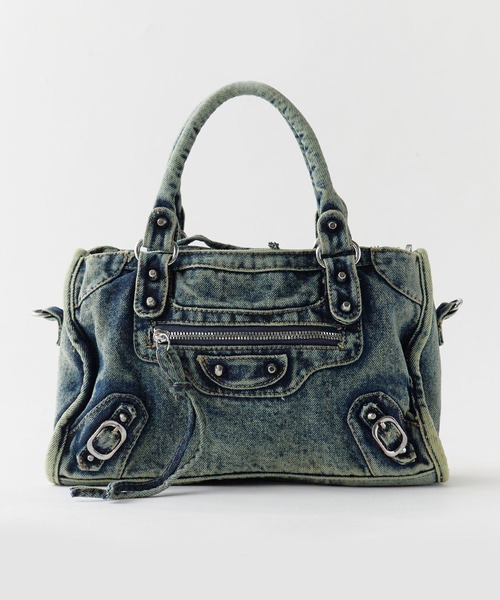 Chick（チック）の「Studded 2-Way Denim Shoulder Bag / スタッズ付き 2WAY デニムショルダーバッグ 2026年春夏（ハンドバッグ・レディース・ブラック/ネイビー・FREE）」の11枚目の写真