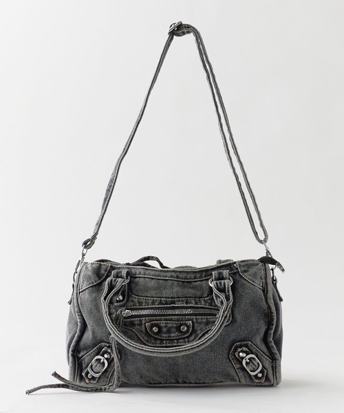 Chick（チック）の「Studded 2-Way Denim Shoulder Bag / スタッズ付き 2WAY デニムショルダーバッグ 2026年春夏（ハンドバッグ・レディース・ブラック/ネイビー・FREE）」の5枚目の写真