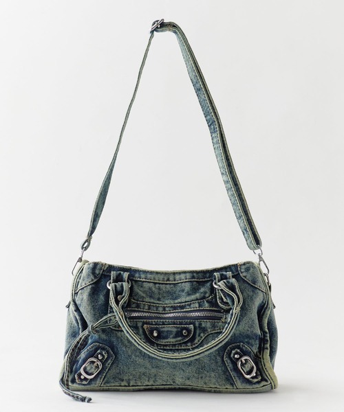 Chick（チック）の「Studded 2-Way Denim Shoulder Bag / スタッズ付き 2WAY デニムショルダーバッグ 2026年春夏（ハンドバッグ・レディース・ブラック/ネイビー・FREE）」の13枚目の写真