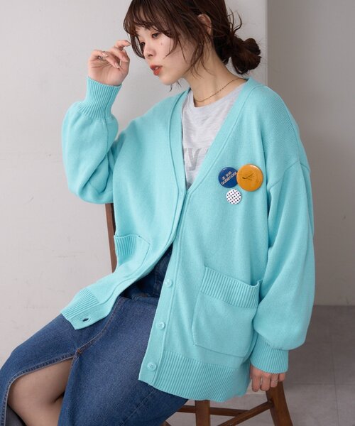 WILLOW(ウィロー)の「【willow】cottonニットカーデ(カーディガン/ボレロ・レディース・サックスブルー/イエロー/ピンク・ONE SIZE)」の2枚目の写真