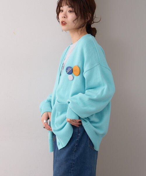 WILLOW(ウィロー)の「【willow】cottonニットカーデ(カーディガン/ボレロ・レディース・サックスブルー/イエロー/ピンク・ONE SIZE)」の19枚目の写真