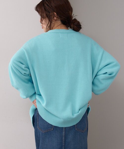 WILLOW(ウィロー)の「【willow】cottonニットカーデ(カーディガン/ボレロ・レディース・サックスブルー/イエロー/ピンク・ONE SIZE)」の20枚目の写真