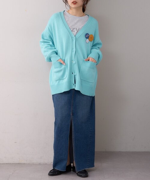 WILLOW(ウィロー)の「【willow】cottonニットカーデ(カーディガン/ボレロ・レディース・サックスブルー/イエロー/ピンク・ONE SIZE)」の21枚目の写真