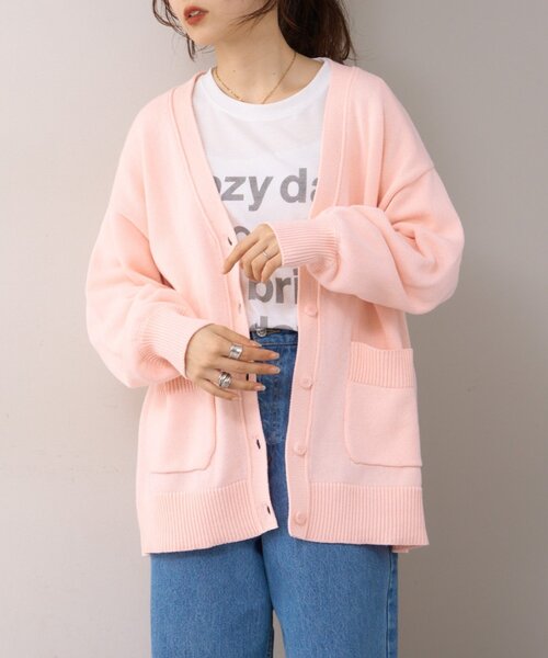 WILLOW(ウィロー)の「【willow】cottonニットカーデ(カーディガン/ボレロ・レディース・サックスブルー/イエロー/ピンク・ONE SIZE)」の4枚目の写真