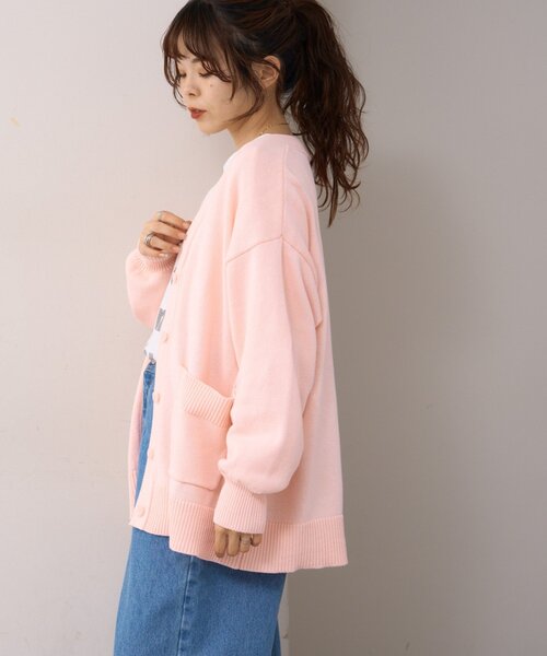 WILLOW(ウィロー)の「【willow】cottonニットカーデ(カーディガン/ボレロ・レディース・サックスブルー/イエロー/ピンク・ONE SIZE)」の5枚目の写真