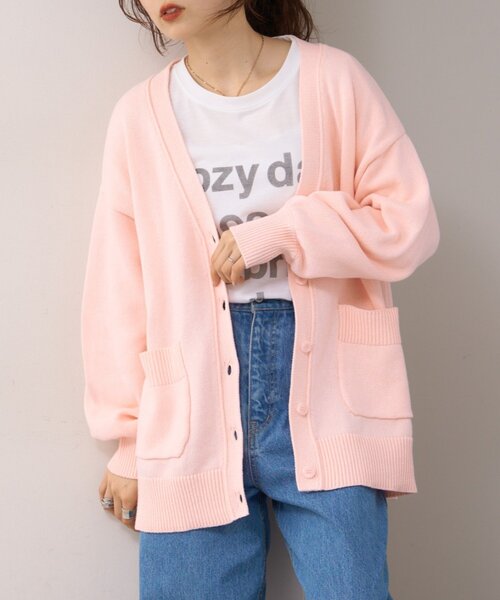 WILLOW(ウィロー)の「【willow】cottonニットカーデ(カーディガン/ボレロ・レディース・サックスブルー/イエロー/ピンク・ONE SIZE)」の6枚目の写真