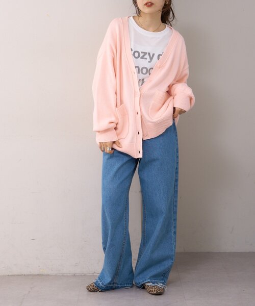WILLOW(ウィロー)の「【willow】cottonニットカーデ(カーディガン/ボレロ・レディース・サックスブルー/イエロー/ピンク・ONE SIZE)」の7枚目の写真