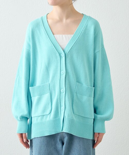 WILLOW(ウィロー)の「【willow】cottonニットカーデ(カーディガン/ボレロ・レディース・サックスブルー/イエロー/ピンク・ONE SIZE)」の11枚目の写真