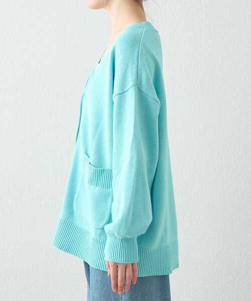 WILLOW(ウィロー)の「【willow】cottonニットカーデ(カーディガン/ボレロ・レディース・サックスブルー/イエロー/ピンク・ONE SIZE)」の12枚目の写真