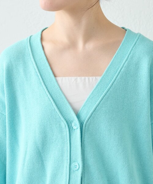WILLOW(ウィロー)の「【willow】cottonニットカーデ(カーディガン/ボレロ・レディース・サックスブルー/イエロー/ピンク・ONE SIZE)」の14枚目の写真