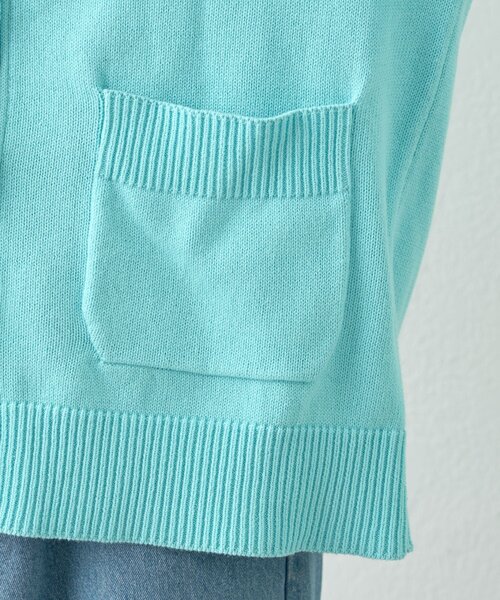 WILLOW(ウィロー)の「【willow】cottonニットカーデ(カーディガン/ボレロ・レディース・サックスブルー/イエロー/ピンク・ONE SIZE)」の15枚目の写真
