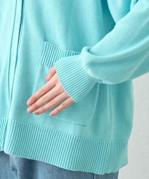 WILLOW(ウィロー)の「【willow】cottonニットカーデ(カーディガン/ボレロ・レディース・サックスブルー/イエロー/ピンク・ONE SIZE)」の16枚目の写真
