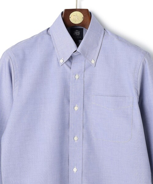 J.PRESS（ジェイプレス）の「【PREMIUM PLEATS / 形態安定】スーピマコットンエンドオンエンド シャツ / B.D.（シャツ/ブラウス・メンズ・ネイビー系・首回り43cm-裄丈86cm/首回り42cm-裄丈86cm/首回り41cm-裄丈85cm/首回り40cm-裄丈85cm/首回り39cm-裄丈84cm/首回り38cm-裄丈84cm/首回り37cm-裄丈82cm）」の4枚目の写真