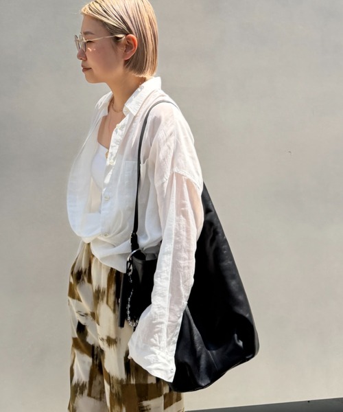 GALENA(LOUNGEDRESS)(ガレナ)の「【GALENA/ガレナ】ワンショルダートートBag(ショルダーバッグ・レディース・ベージュ/ブラック・FREE)」の5枚目の写真