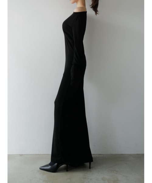 silky fitted off shoulder long dress（ワンピース）｜celon（セロン