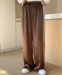 サテンイージーパンツ