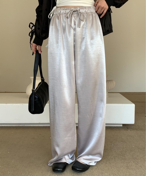 Siel（シエル）の「サテンイージーパンツ（その他パンツ・レディース・ブラウン/グレー/ベージュ/ブラック・FREE）」の18枚目の写真