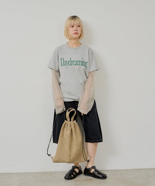 WHIMSIC（ウィムジック）の「【UNISEX/新色追加】シアーボーダーヘンリーネックプルオーバー（ニット/セーター・メンズ・オフホワイト/チャコールグレー/ベージュ・FREE）」の8枚目の写真