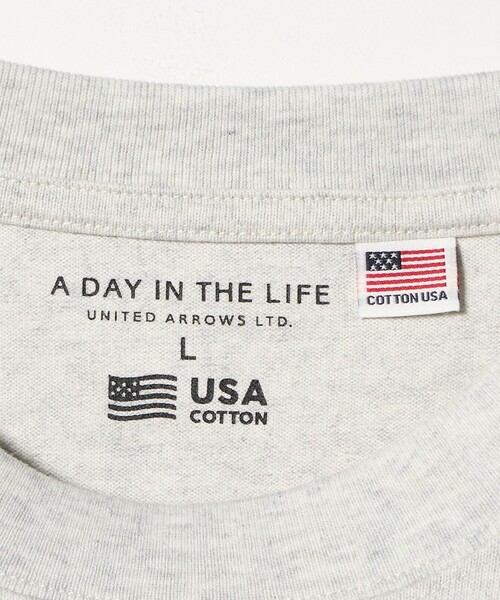 A DAY IN THE LIFE UNITED ARROWS(アデイインザライフユナイテッドアローズ)の「USAコットン リラックス カットソー<A DAY IN THE LIFE>(Tシャツ/カットソー・メンズ・ホワイト/ライム/ライトグレー・M/L)」の12枚目の写真