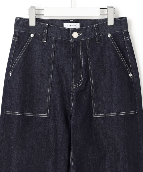 23区 S(ニジュウサンクチイサイサイズ)の「23区DENIM サマー ベイカーパンツ(デニムパンツ・レディース・ネイビー系/ターコイズブルー系/スカイブルー系・34/32/30/28)」の12枚目の写真