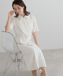 etre pret（エトレプレ）の「ベルト付 2WAY フロントジップ ツイードワンピース（ワンピース）」