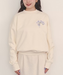 Cath Kidston（キャスキッドソン）の「刺繍スウェットトップス Ribbon Floral（スウェット）」
