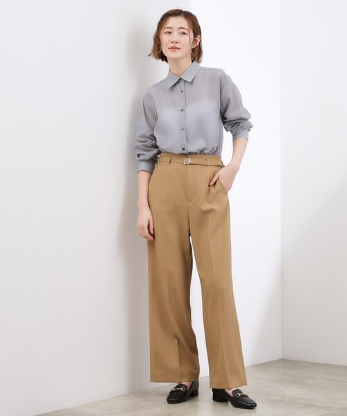 grove（グローブ）の「【2点SET】今どきシアーシャツ＆キャミセット（シャツ/ブラウス・レディース・ナチュラル/ライトグレー・02/01/05/04/03）」の20枚目の写真