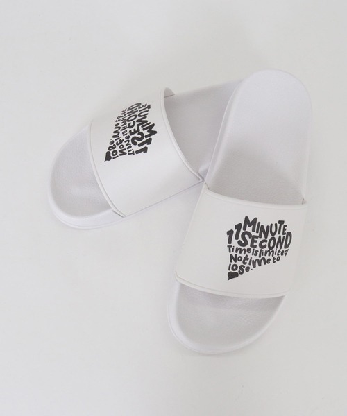 1minute 1second(ワンミニットワンセカンド)の「mko13404-shower sandals (PAVE heart) シャワーサンダル(1M26N370)(サンダル・メンズ・ホワイト/ブラック・XL/L/M/S)」の14枚目の写真
