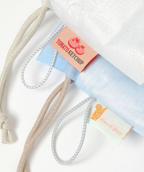 BAYFLOW（ベイフロー）の「[保冷・保温]リトルモカ保冷巾着（ポーチ・レディース・ホワイト/ライトグレー/ライトブルー・0）」の6枚目の写真