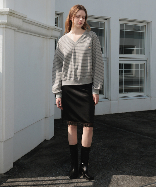 DEHEVE（デヘヴェ）の「Glossy Lace Skirt [Black]（スカート・レディース・ブラック・SMALL/MEDIUM）」の5枚目の写真