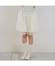 OAFISH（オアフィッシュ）の「Double Layer Lace Skirt, Yellow（スカート）」