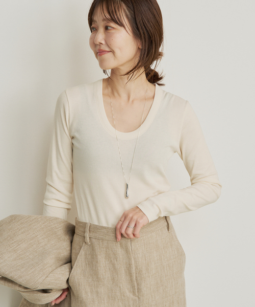 plage（プラージュ）の「R’IAM フライス ロンTEE（Tシャツ/カットソー・レディース・ブラウン/アイボリー・FREE）」の21枚目の写真