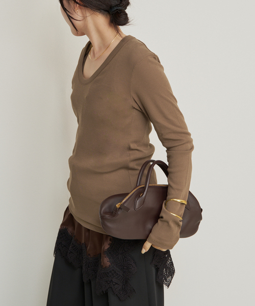 plage（プラージュ）の「R’IAM フライス ロンTEE（Tシャツ/カットソー・レディース・ブラウン/アイボリー・FREE）」の6枚目の写真